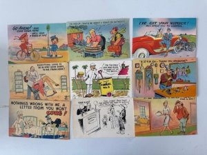 18 COMICS OCCUPATIONS FIRE POLICE DOCTORS ETC Vintage Postcards Lot FREE SHIP