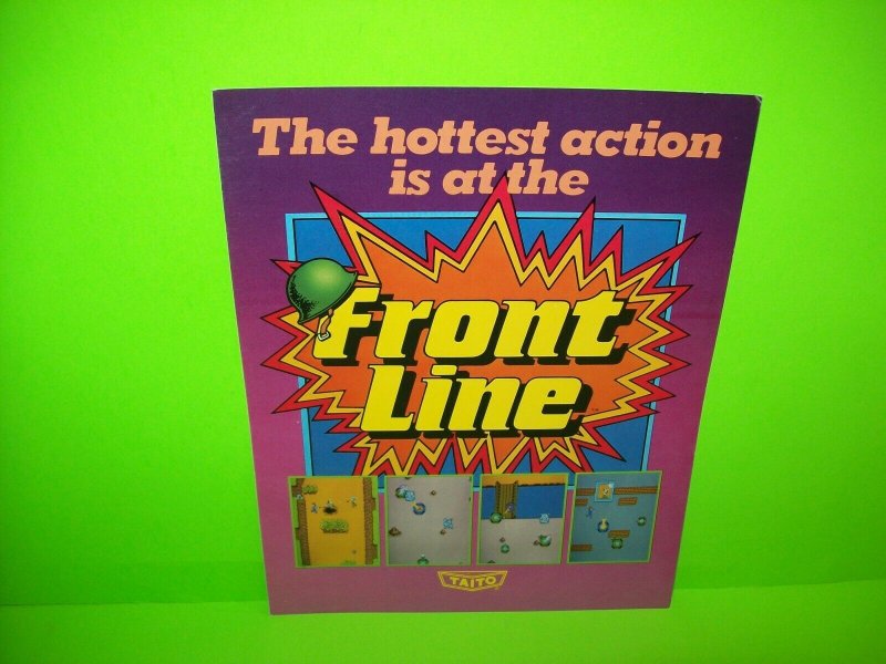 Front Line Arcade FLYER Original Vintage 1982 Game Artwork Sheet Battle Combat