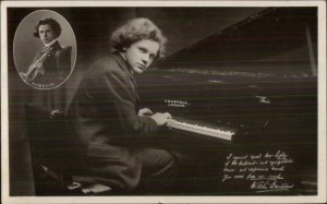 Musician Composer Jan Kubelik Violin CHAPPELL PIANOS Adv Real Photo Postcard