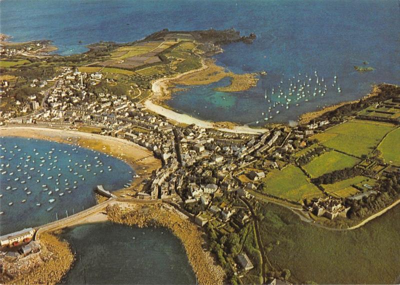 uk6396 hugh town from air st marys   uk Cornwall  Scilly Isles