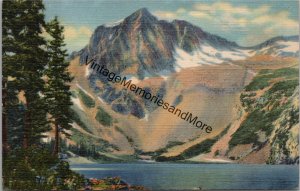 Snow Mass Lake and Snow Mass Peak Colorado Postcard PC335