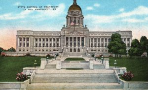 Vintage Postcard 1930's View State Capitol at Frankfort In Old Kentucky K.Y.