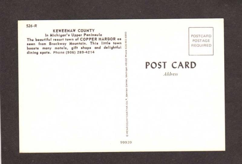 MICHIGAN COPPER HARBOR MI King Copper Motels Motel Postcard Brockway Mountain