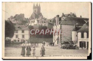 Old Postcard Quimperle The Upper Town to the National Place