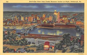 Bird's Eye View from Castle Shannon Incline at Night Pittsburgh, Pennsylvania...