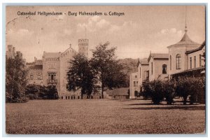 1920 Ostseebad Heiligendamm Hohenzollern Castle and Cottages Germany Postcard 