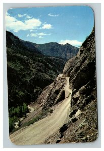 Vintage 1950's Postcard Uncompahgre Gorge Million Dollar Highway Ouray Colorado