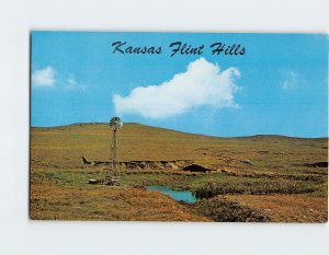 Postcard Kansas Flint Hills Kansas USA