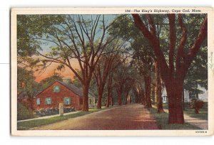 Cape Cod Massachusetts MA Postcard 1930-1950 The Kings Highway