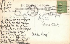 ASHEVILLE NC 1939 POSTMARK-SUNRISE ABOVE THE CLOUDS IN MOUNTAINS-PHOTO POSTCARD 