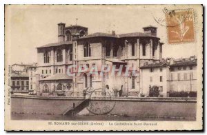 Old Postcard Romans sur Isere Drome cathedral Saint Barnard