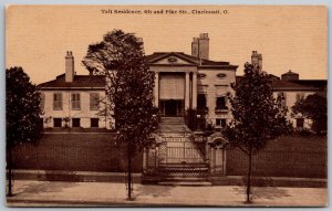 Cincinnati Ohio c1910 Postcard Taft Residence 4th And Pike Streets