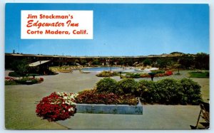 CORTE MADERA, CA California ~ EDGEWATER INN Motel c1950s Marin County Postcard