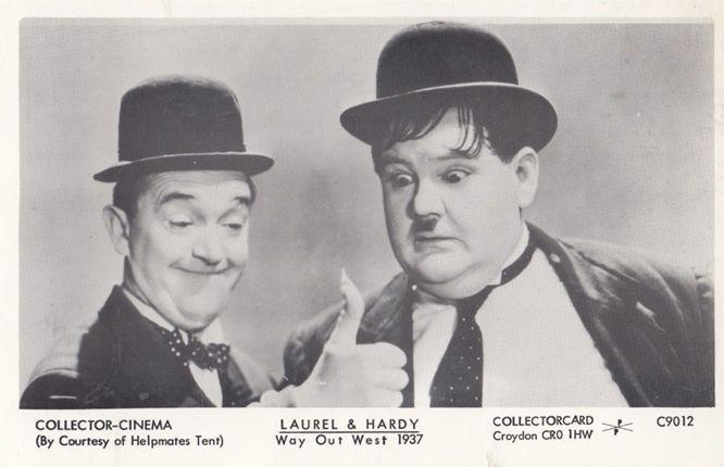 Laurel & Hardy in Way Out West Film Postcard