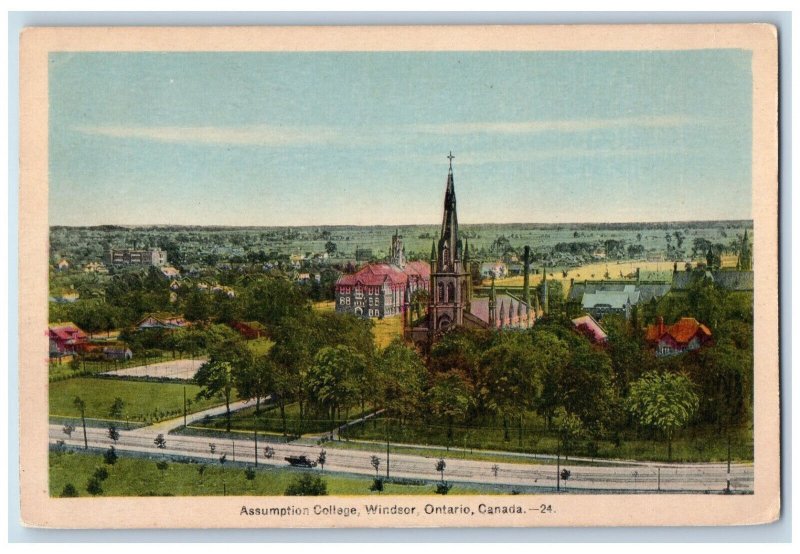 c1940's Assumption College Windsor Ontario Canada Unposted Postcard