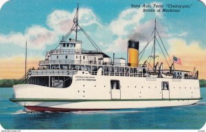 MACKINAC, Michigan, 1950-1960s; State Auto Ferry Cheboygan Straits Of Mackinac