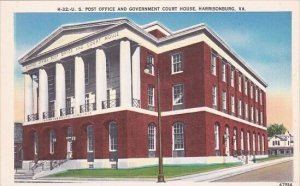 Us Post Office And Government Court House Harrisonburg Virginia