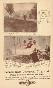 Advertising Postcard, Universal City Moving Pictures, Operating Room Scene