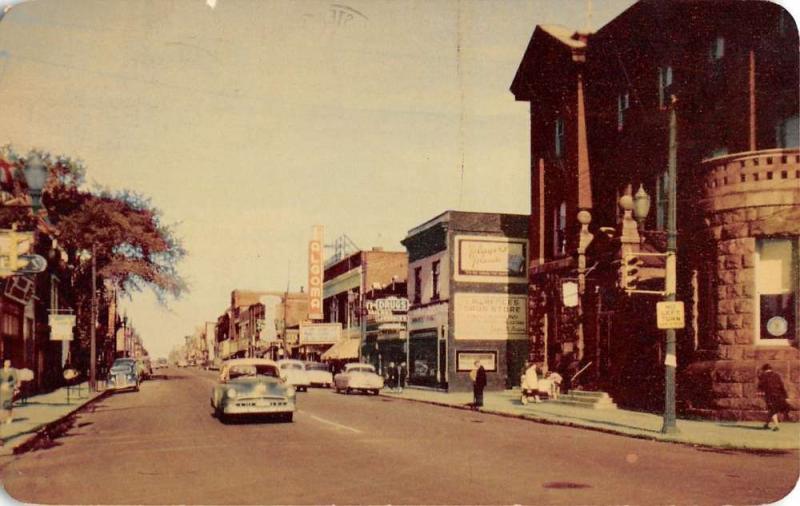 Sault Ste Marie Ontario Canada Queen Street Scene Antique Postcard K30395