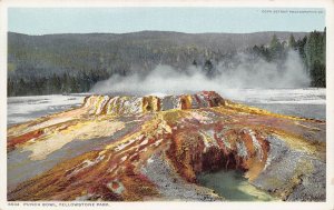 Punch Bowl Geyser Yellowstone National Park Wyoming 1910c Phostint postcard