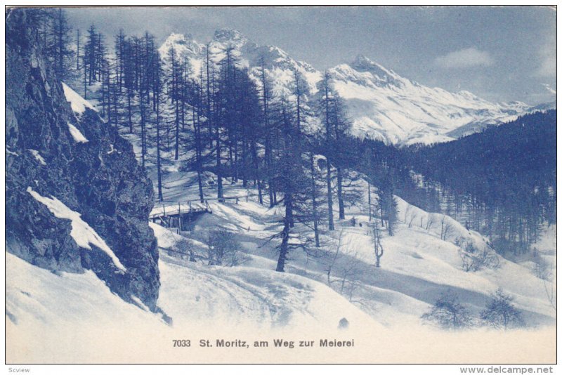 ZURICH, Switzerland, 1900-1910's; St. Moritz, Am Weg Zur Meierei