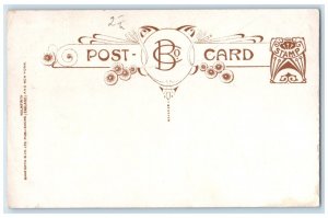 c1910's Mother And Son Don't Give Penny To The Monkey Bamforth Antique Postcard