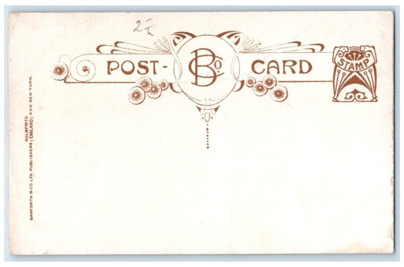 c1910's Mother And Son Don't Give Penny To The Monkey Bamforth Antique Postcard