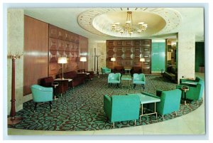 1950 The Lobby Lounge, Hotel Faust, Rockford, Illinois IL Postcard