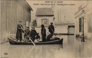 CPA PARIS 16e - Rue Félicien David - Déménagement en bateau (63837)