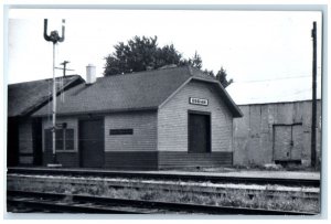 c1963 Ossian Iowa IA Vintage Railroad Train Depot Station RPPC Photo Postcard