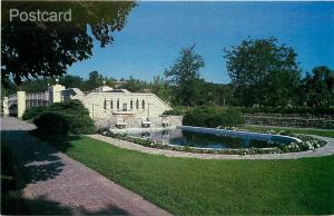 IA, Iowa City, University, Garden and Pond, Foot Bridge, Mike Roberts No. C36971