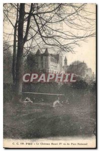 Old Postcard Pau Chateau Henry IV saw the National Park