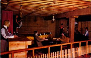 Postcard SD Deadwood Western Heritage Wax Museum Bar Scene 1960s K53