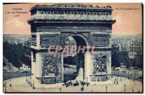 Old Postcard Paris L & # 39Arc De Triomphe