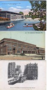 WI   MILWAUKEE   3 different Postcards Postcard