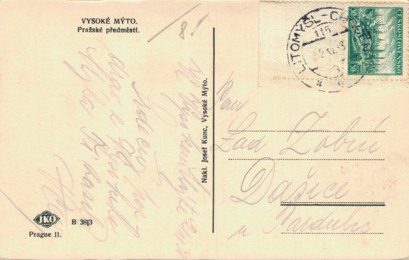 Czech Republic Vysoké Mýto Pardubice Hohenmauth Vintage RPPC 07.58