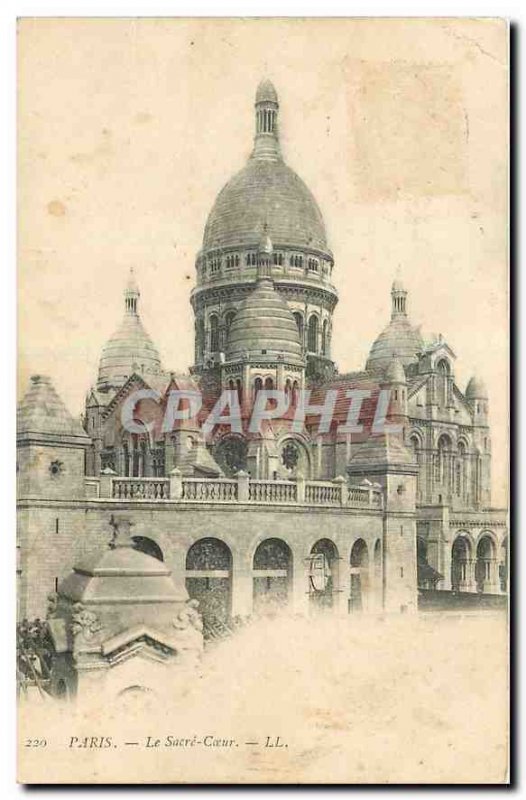 Old Postcard Paris Le Sacre Coeur