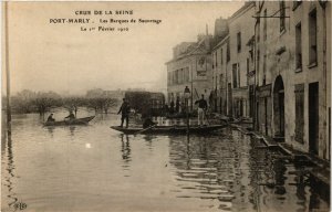 CPA Crue de la SEINE-PORT-MARLY-Les BARQUES de Sauvetage Le 1 02.1910 (246834)