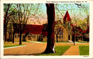 Postcard Davis Memorial Presbyterian Church in Elkins, West Virginia