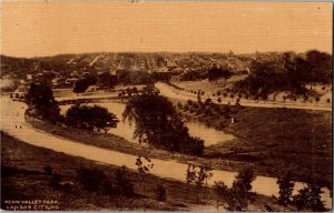 View Overlooking Penn Valley Park, Kansas City MO c1923 Vintage Postcard O27