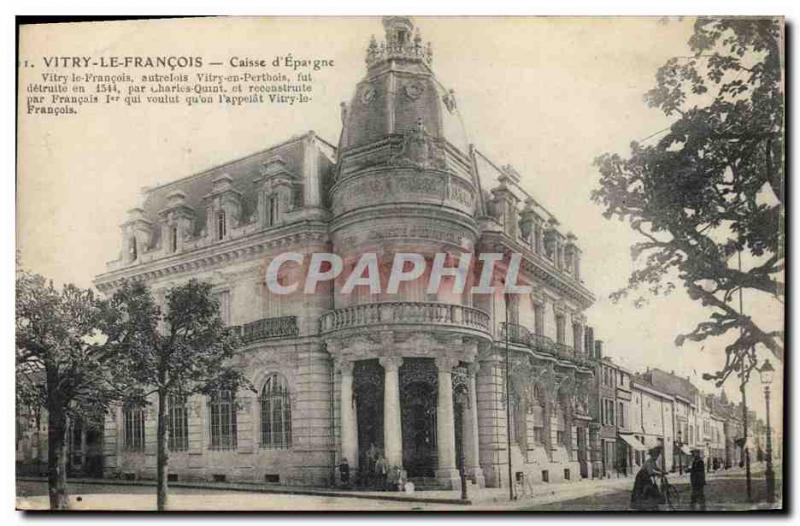 Old Postcard Bank Caisse d & # 39Epargne Vitry le Francois