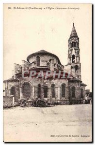 Old Postcard Haute Vienne St Leonard Church