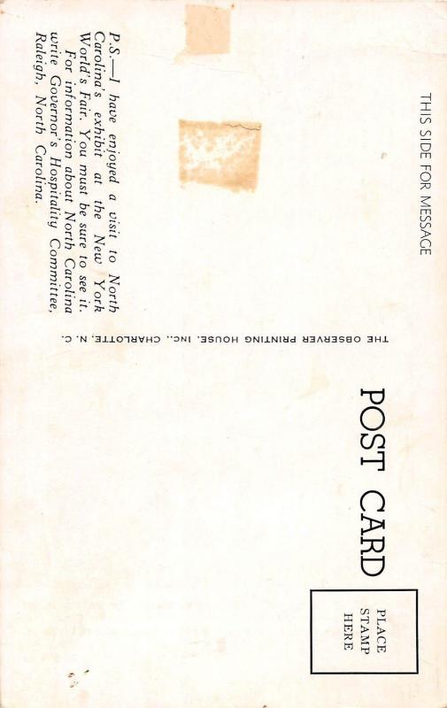 C52/ High Point North Carolina Postcard 40s Bureau Information Dresser Building