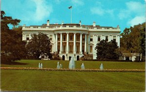 White House Washington DC Water Fountain Postcard VTG UNP Vintage Unused 