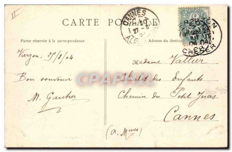 Old Postcard Chateau d & # 39eau Vierzon Garden of the National Professional ...