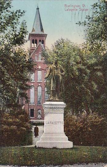 Lafayette Statue Burlington Vermont 1910