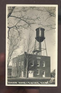 RPPC EWING NEBRASKA POWER HOUSE WATER TOWER AZO REAL PHOTO POSTCARD