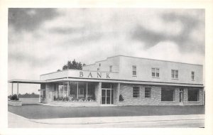 Paulsboro New Jersey First National Bank, B/W Chrome Vintage Postcard U13423