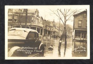 RPPC JOHNSTOWN PENNSYLVANIA 1936 FLOOD STREET SCENE REAL PHOTO POSTCARD PA.