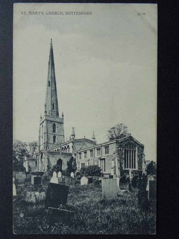 Leicestershire Melton BOTTESFORD St. Marys Church c1904 Postcard by Valentine